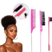 Kit Escova E Pente Profissional Para Baby Hair E Finalização Kit Escova E Pente Profissional Para Baby Hair E Finalização
