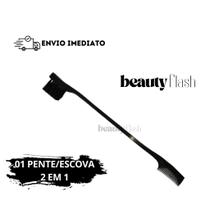 Kit Escova Escovinha Baby Hair Sobrancelha Cabelo Lace Pente Separador Mechas Cabo Aço Beauty Flash