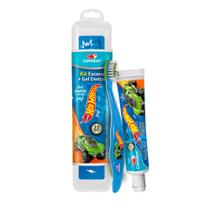 Kit Escova + Gel Dental Condor Kids Hot Wheels com Flúor Tutti Frutti 50g e Ganhe Estojo Protetor Kit Escova + Gel Dental Condor Kids Hot Wheels com Flúor Tutti Frutti 50g e Ganhe Estojo Protetor