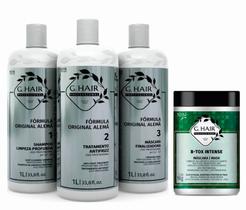 Kit Escova Ghair Alemã 3x1 Litro + B-tox Intense Kg Kit Escova Ghair Alemã 3x1 Litro + B-tox Intense Kg