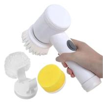 Kit Escova Giratória Multiuso Recarregável Com USB - Branca Kit Escova Giratória Multiuso Recarregável Com USB - Branca