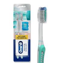 KIT Escova Indicator Extra Soft com Fio Dental Oral-B KIT Escova Indicator Extra Soft com Fio Dental Oral-B