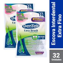 Kit Escova Interdental Dentek Easy Brush Fino com 32 unidades