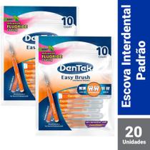 Kit Escova Interdental Dentek Easy Brush Padrão 20 unidades