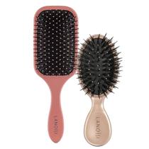 Kit Escova Mini Rose + Escova Soft Raquete de Cabelo Lanossi