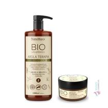 Kit Escova Natumaxx Passo 2 1L + Argila Pó Bio Amazônica Kit Escova Natumaxx Passo 2 1L + Argila Pó Bio Amazônica