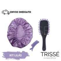 Kit Escova Onda Finalizadora Beauty Flash Definição de Cachos Finalização Cabelo Cacheado Crespo