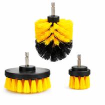 Kit Escova para Furadeira Limpeza de Piso Banheiro e Carpete