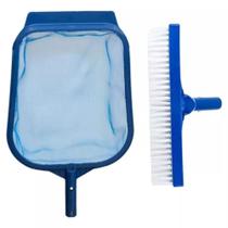 Kit Escova Peneira Grande para Piscinas Fibra, Vinil, Alvenaria e Infláveis Kit Escova Peneira Grande para Piscinas Fibra, Vinil, Alvenaria e Infláveis