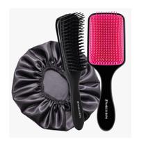 Kit Escova Polvo Escova Raquete e Touca de Cetim Marco Boni