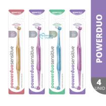 Kit Escova PowerDuo Sensitive Powerdent Modelo Unitufo/Bitufo