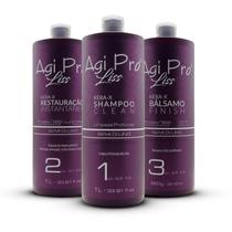 Kit escova progressiva 3 Passos - Agi Pro Liss - 1l Kit escova progressiva 3 Passos - Agi Pro Liss - 1l
