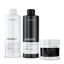 Kit escova progressiva bambarrô 1l + brinde