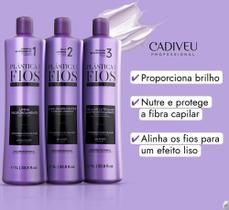 Kit Escova Progressiva Cadiveu Plástica dos Fios Selagem Térmica 3x1000 ml Kit Escova Progressiva Cadiveu Plástica dos Fios Selagem Térmica 3x1000 ml