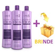 Kit Escova Progressiva Cadiveu Plástica dos Fios Selagem Térmica 3x1Litro - A Mais Vendida