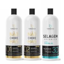 Kit Escova Progressiva Não Chore Mais E Orgânica 3D Borabella 3x1000mL Kit Escova Progressiva Não Chore Mais E Orgânica 3D Borabella 3x1000mL