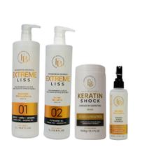 Kit Escova Progressiva Orgânica Extreme Liss Blond Essencialmente Bela + Queratina + Balsamo