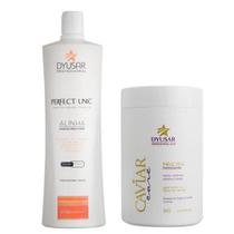 Kit Escova Progressiva Perfect Unic 1L + Mascara Caviar 1Kg