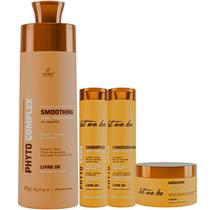 Kit Escova Progressiva Phyto Complex litro + Linha Phyto Care 250ml (4 produtos)