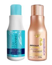 Kit Escova Progressiva Plastia Matizer + Shampoo Antirresíduo Leaf Cleaning Livity 250ml - Livity Cosmetic