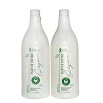 Kit Escova Progressiva Plastica dos Fios Orgânica Royal - 2x1lt