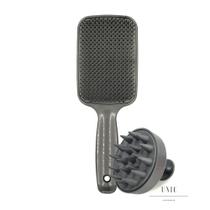 Kit Escova Raquete Flex e Escova Massageadora Capilar de Silicone