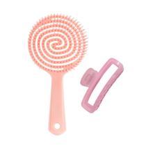 Kit Escova Redonda Easy Flexi + Piranha Candy - ProArt Cor:Rosa Kit Escova Redonda Easy Flexi + Piranha Candy - ProArt Cor:Rosa