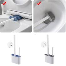Kit Escova Sanitária Silicone Flexível com Suporte Fixador de Parede Kit Escova Sanitária Silicone Flexível com Suporte Fixador de Parede