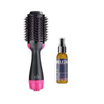 Kit escova secadora e spray doador de brilho e perfume