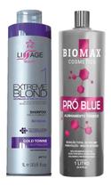 Kit Escova Selagem Capilar Sem Formol Matizadora Blond Liss - Biomax / Lissage