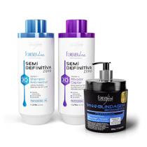 Kit Escova Semi Definitiva Zero 2x1L com Blindagem Capilar Forever Liss