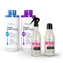 Kit Escova Semi Definitiva Zero com Linha Detox Quelante