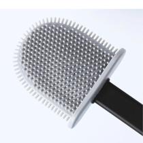 Kit Escova Suporte Sanitária Silicone Limpar Vaso Privada Banheiro