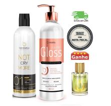 Kit Escova Tratamento Passo 2 350ml E Cauter Gloss 500ml