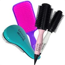 KIT Escovas alisamento Raquete e Magica Azul Beauty Secret KIT Escovas alisamento Raquete e Magica Azul Beauty Secret