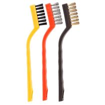 Kit Escovas De Limpeza Cerdas de Nylon, Aço e Latão Limpeza Pesada Fogão Exaustor Cook Top Frestas Frisos Panelas Gordura