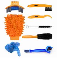 Kit Escovas De Limpeza Para Correntes De Motos Bicicletas Mtb Speed Combo 8 Peças