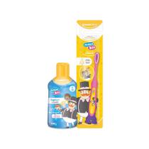 Kit Escovas Dental Infantil + Liquigel Powerdent Mundo Bita