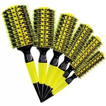 Kit Escovas Evas Ceramica Amarela CMS profissional Original - 6 Unidades