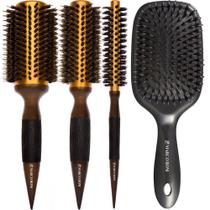 Kit escovas p m g térmicas profissionais raquete marco boni