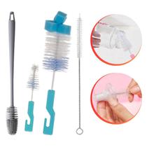 Kit Escovas Para Lavar Louça Garrafa Copo Mamadeira Canudo