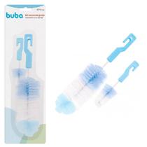 Kit Escovas Para Mamadeira Com Esponja Azul 5414 - Buba Kit Escovas Para Mamadeira Com Esponja Azul 5414 - Buba