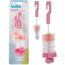 Kit Escovas Para Mamadeira Rosa 5415 - Buba