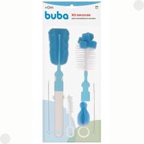 Kit Escovas para Mamadeiras De Bico E Canudo Azul 7290 - Buba Kit Escovas para Mamadeiras De Bico E Canudo Azul 7290 - Buba