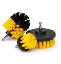 Kit Escovas Rotativas Nylon 3 Peças Encaixe de 7mm para Limpeza Sem Esforço