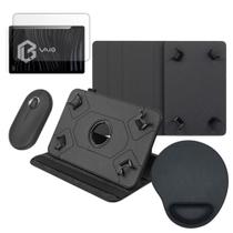 Kit Escritório Capa + Película + Mouse Bluetooth + Mousepad Para Tablet Vaio