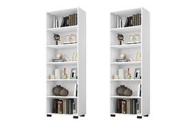 Kit Escritório com 2 Livreiros Office Branco - FdECOR
