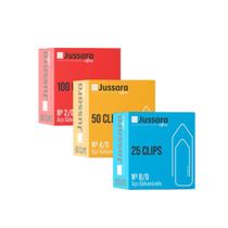 Kit Escritorio Com 3 Caixas De Clips - Tamanho 2/0 4/0 8/0 Kit Escritorio Com 3 Caixas De Clips - Tamanho 2/0 4/0 8/0