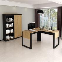 Kit Escritório Com Mesa De Canto e Armarios AME/PT - Tecno