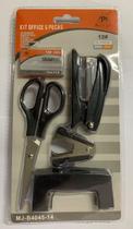 KIT ESCRITORIO e ESCOLAR METAL 5PC 0148 preto